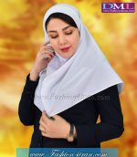 مقنعه سفید نقاب سفید کد 47