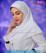 مقنعه سفید نقاب سفید کد 47 - Image 2