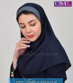 مقنعه با نقاب طوسی کد 47