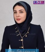 مقنعه با نقاب طوسی کد 47 - Image 4