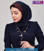 مقنعه با نقاب زرشکی کد 47 - Image 2