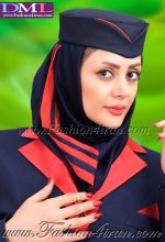 مقنعه فرم نیم دراپه کد 50 با حریر قرمز