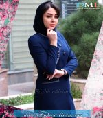 مانتو شلوار فیونا سرمه ای روشن کد 51 - Image 3