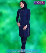 مانتو شلوار فیونا سرمه ای روشن کد 51 - Image 2