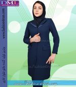 مانتو شلوار فیونا سرمه ای ساتن سرمه ای کد 52