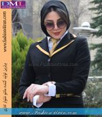 مانتو شلوار مازراتی مشکی طلایی کد 52