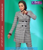 کت تک چهارخانه دکمه مشکی کد 53