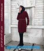 کت شلوار زنانه کرپ زرشکی کد 53