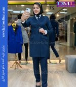 کت شلوار زنانه فاستونی ترک سرمه ای روشن کد 53 - Image 3