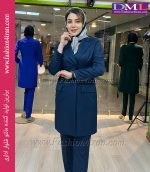 کت شلوار زنانه فاستونی ترک سرمه ای روشن کد 53 - Image 2