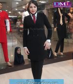 کت شلوار زنانه کرپ مشکی کد 53 - Image 8