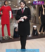 کت شلوار زنانه کرپ مشکی کد 53 - Image 5