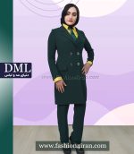 کت شلوار زنانه کرپ سبز کد 53 - Image 2