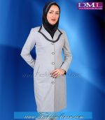 مانتو شلوار کد 61 طوسی فاستونی ترک