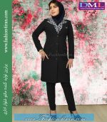 مانتو شلوار فیونا یقه طرح طوسی قرمز کد 66 - Image 5