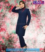 مانتو شلوار فیونا سرمه ای تیره کد 67 - Image 2