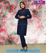 مانتو شلوار فیونا سرمه ای تیره کد 67 - Image 4