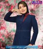 مانتو شلوار فیونا سرمه ای تیره کد 67