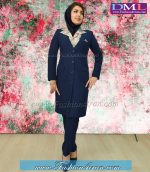 مانتو شلوار فیونا یقه طرح گلدار کد 66 - Image 4