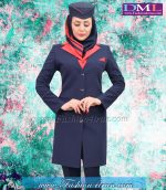 مانتو شلوار فیونا یقه قرمز کد 66 - Image 4