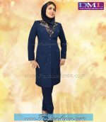 مانتو شلوار فیونا یقه طرح سنتی کد 66 - Image 3