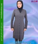 مانتو شلوار فیونا طوسی روشن کد 74 - Image 6