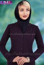 مانتو شلوار کد 74 سوپر فیونا بادمجانی - Image 4