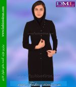 مانتو شلوار کرپ مشکی کد 74 - Image 2