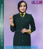 مانتو شلوار کرپ سبز کد 74 - Image 5