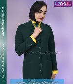 مانتو شلوار کرپ سبز کد 74 - Image 4