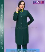 مانتو شلوار کرپ سبز کد 74 - Image 3