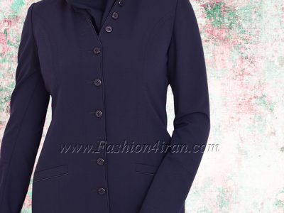 مانتو شلوار فیونا سرمه ای روشن کد 74