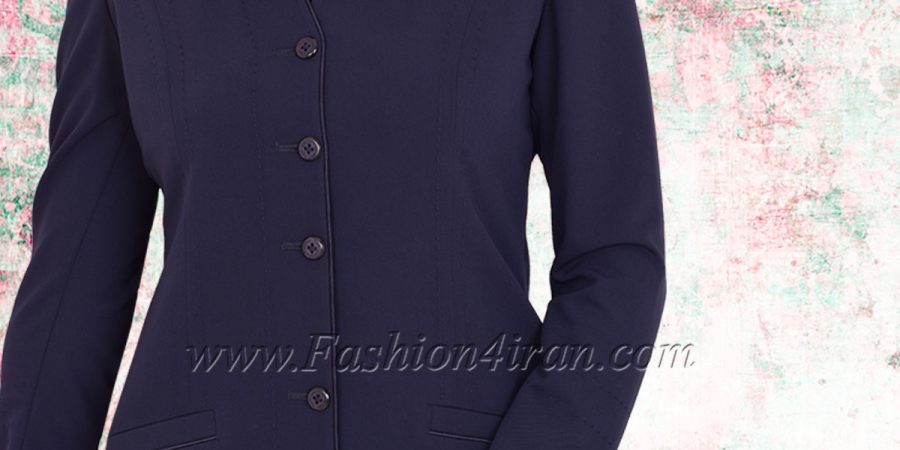 مانتو شلوار فیونا سرمه ای روشن کد 74