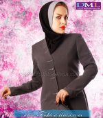 مانتو شلوار فیونا طوسی کد 74 - Image 3