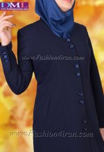 مانتو تک کد 75 سوپر فیونا سرمه ای