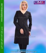 مانتو شلوار اداری مشکی فاستونی ترک کد78 - Image 3