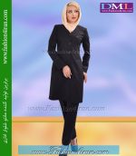 مانتو شلوار اداری مشکی فاستونی ترک کد78 - Image 2