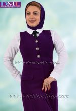 سارافون شلوار کرپ بنفش کد 81