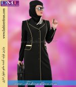 مانتو شلوار فیونا مشکی طلایی کد 84