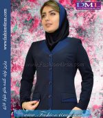 مانتو شلوار فیونا سرمه ای تیره کد 85