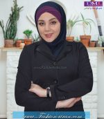 مقنعه توربان حریر بادمجانی کد 9 - Image 2