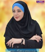 مقنعه توربان حریر فیروزه ای کد 9 - Image 2