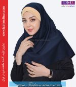 مقنعه توربان حریر طلایی کد 9 - Image 4