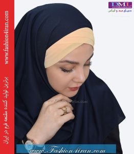 مقنعه توربان حریر طلایی کد 9