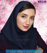 مقنعه توربان حریر سرمه ای کد 9