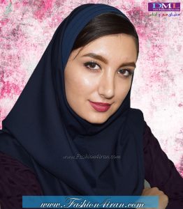 مقنعه توربان حریر سرمه ای کد 9