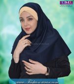 مقنعه توربان حریر طلایی کد 9 - Image 3