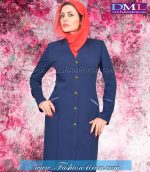 مانتو شلوار فیونا سرمه ای روشن کد 95 - Image 4