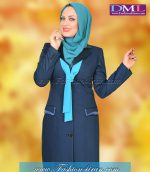 مانتو شلوار فیونا سرمه ای روشن کد 96 - Image 3