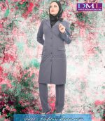 مانتو شلوار فیونا طوسی کد 96 - Image 2